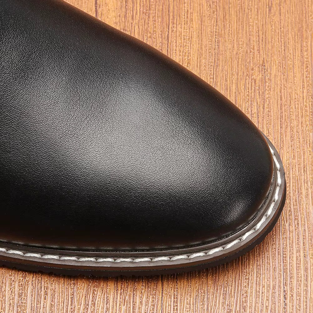 Comfortable Chelsea Boots for Men Fashionable Leather Footwear 2025 Brand Men'S Boots