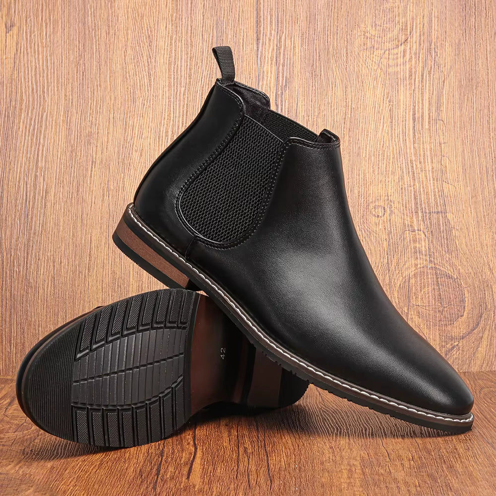 Comfortable Chelsea Boots for Men Fashionable Leather Footwear 2025 Brand Men'S Boots