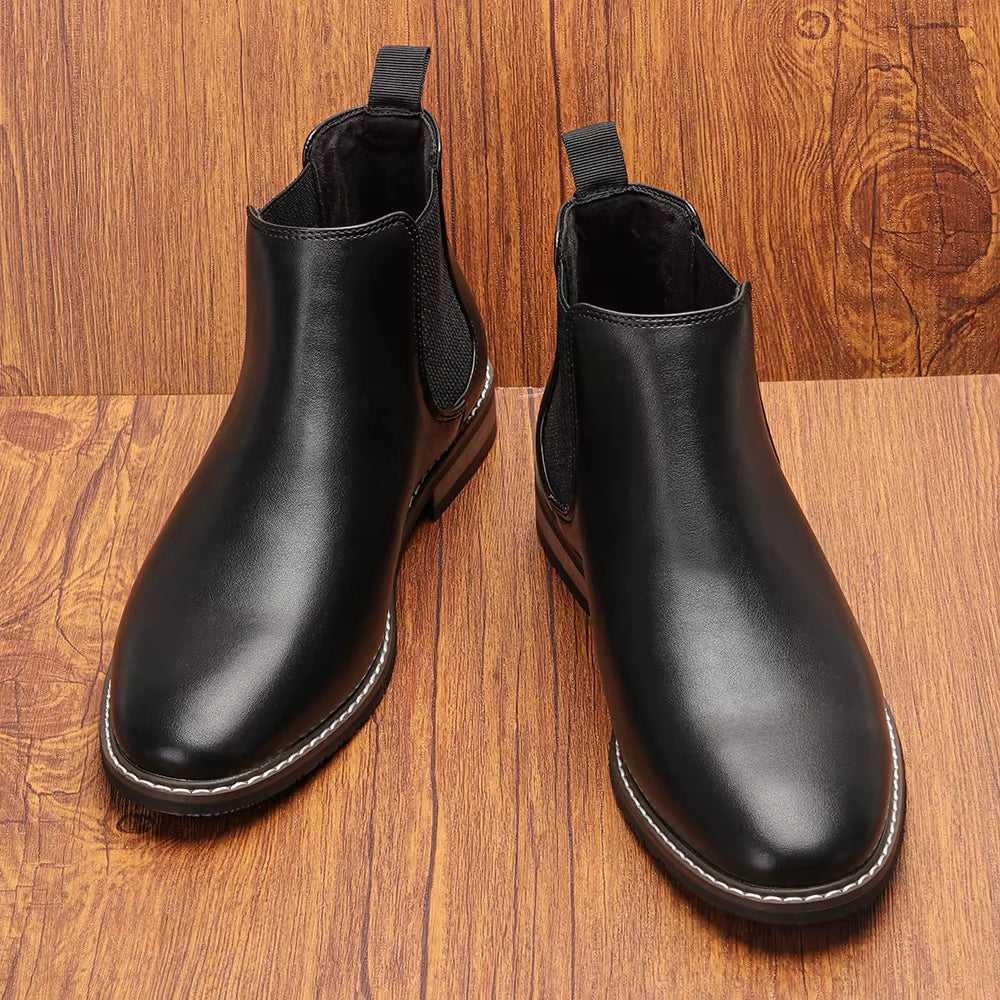 Comfortable Chelsea Boots for Men Fashionable Leather Footwear 2025 Brand Men'S Boots