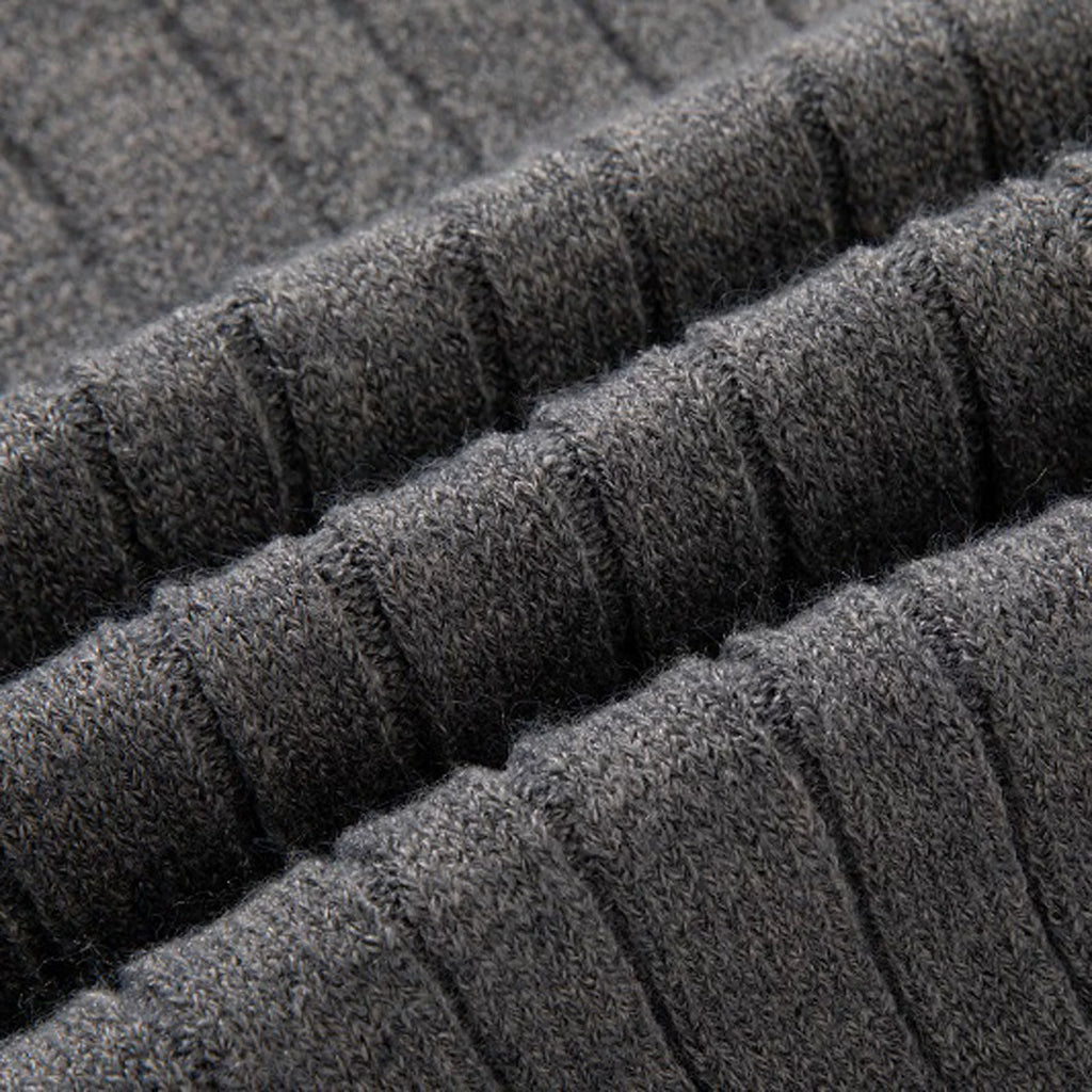 Jsaierl Sweaters for Men Cable Knit Crew Neck Top Long Sleeve Dressy Casual Fall and Winter Quarter Zip Pullover Sweater