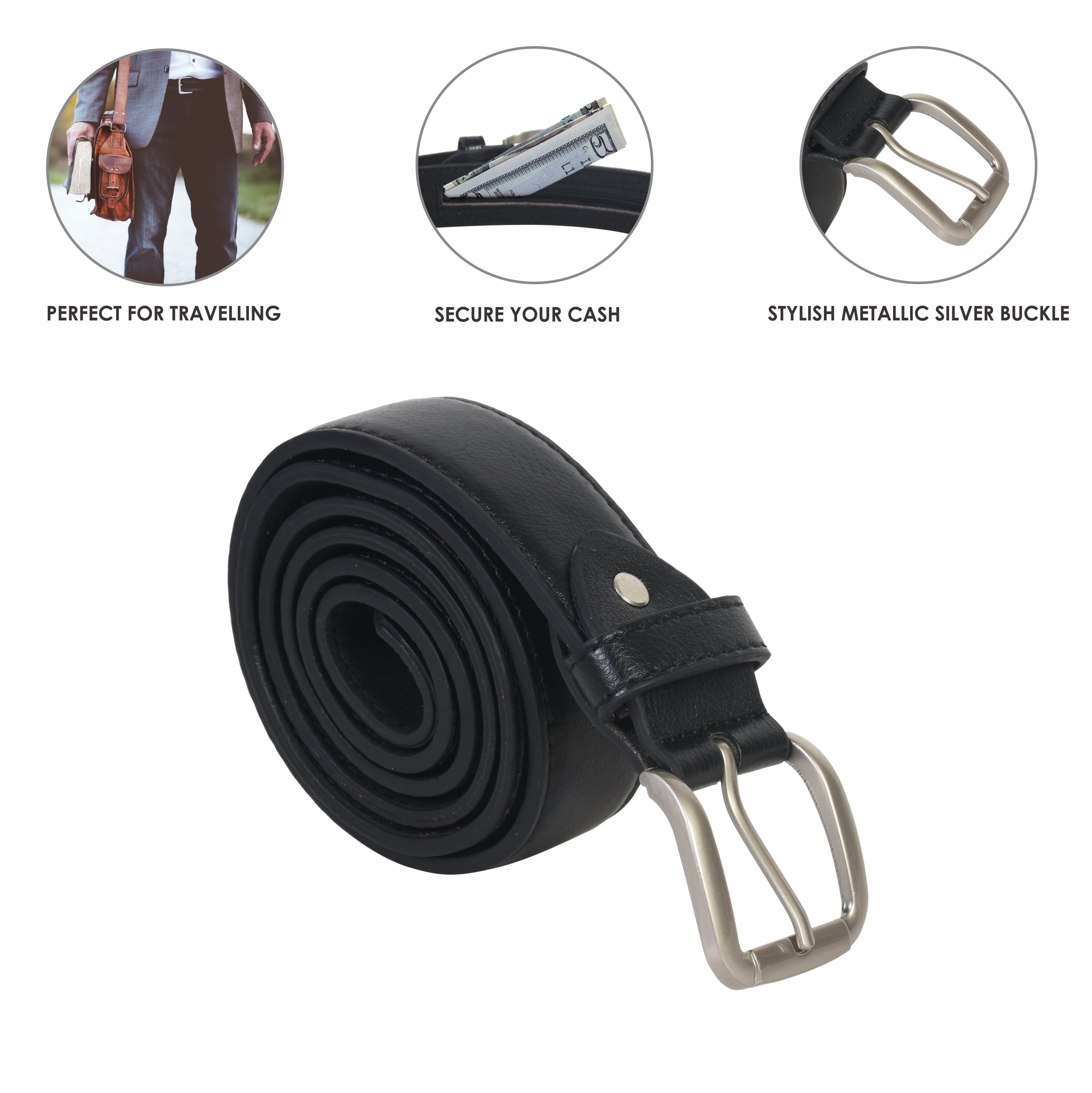 Mens Leather Money Belt by Leatherboss