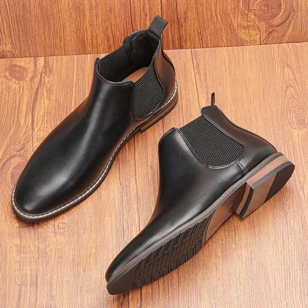 Comfortable Chelsea Boots for Men Fashionable Leather Footwear 2025 Brand Men'S Boots